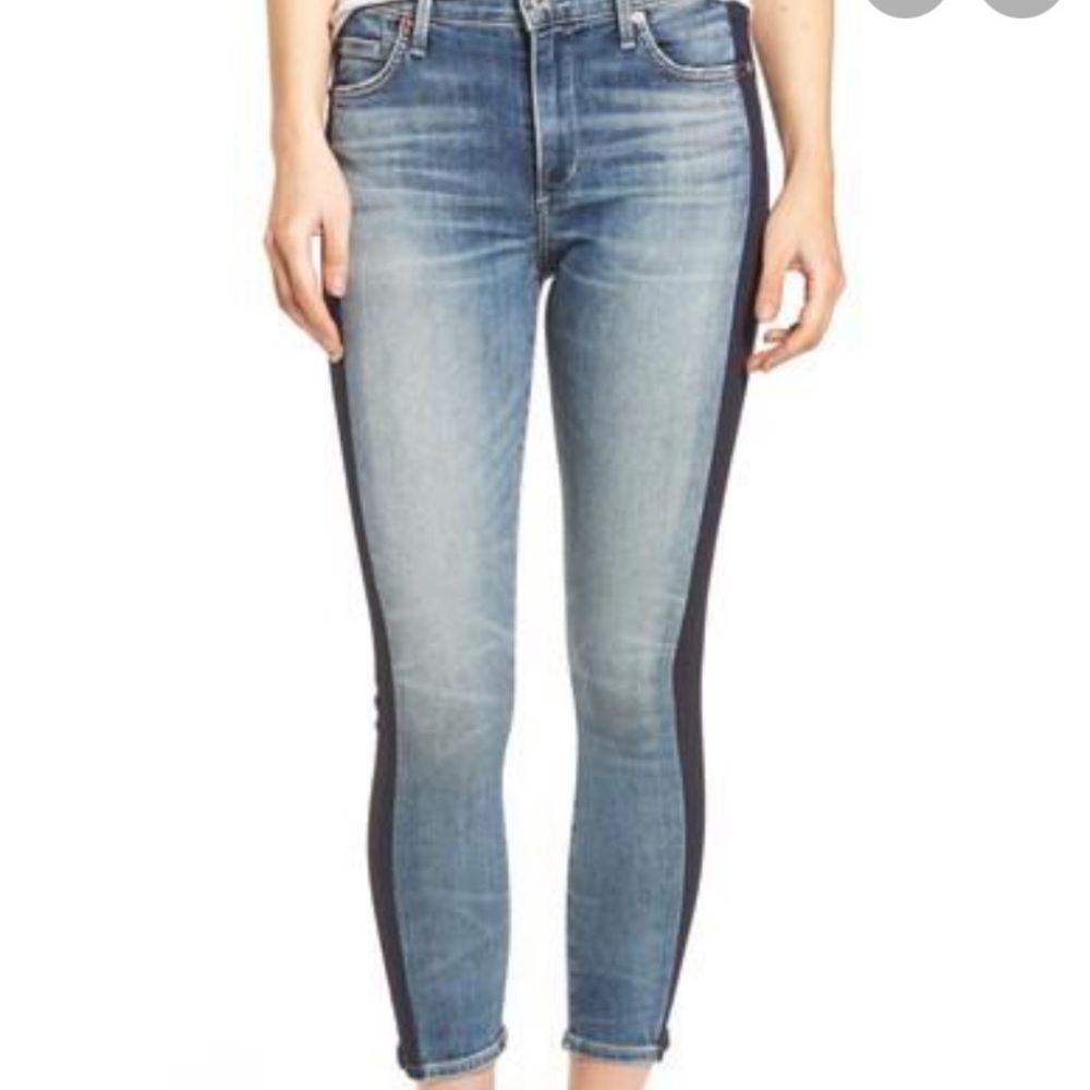 COH Rocket Crop high rise skinny: colour block